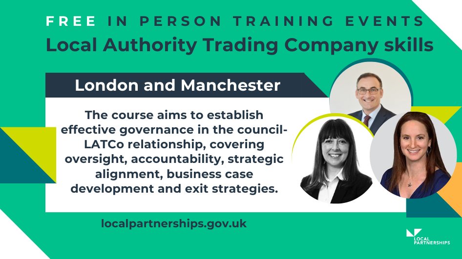 There are still spaces available on our free Local Authority Trading Company (LATCo) skills training events. Sign up for London on 17 April 👉 localpartnerships.gov.uk/events/latco-t… Sign up for Manchester on 30 April 👉 localpartnerships.gov.uk/events/latco-t…