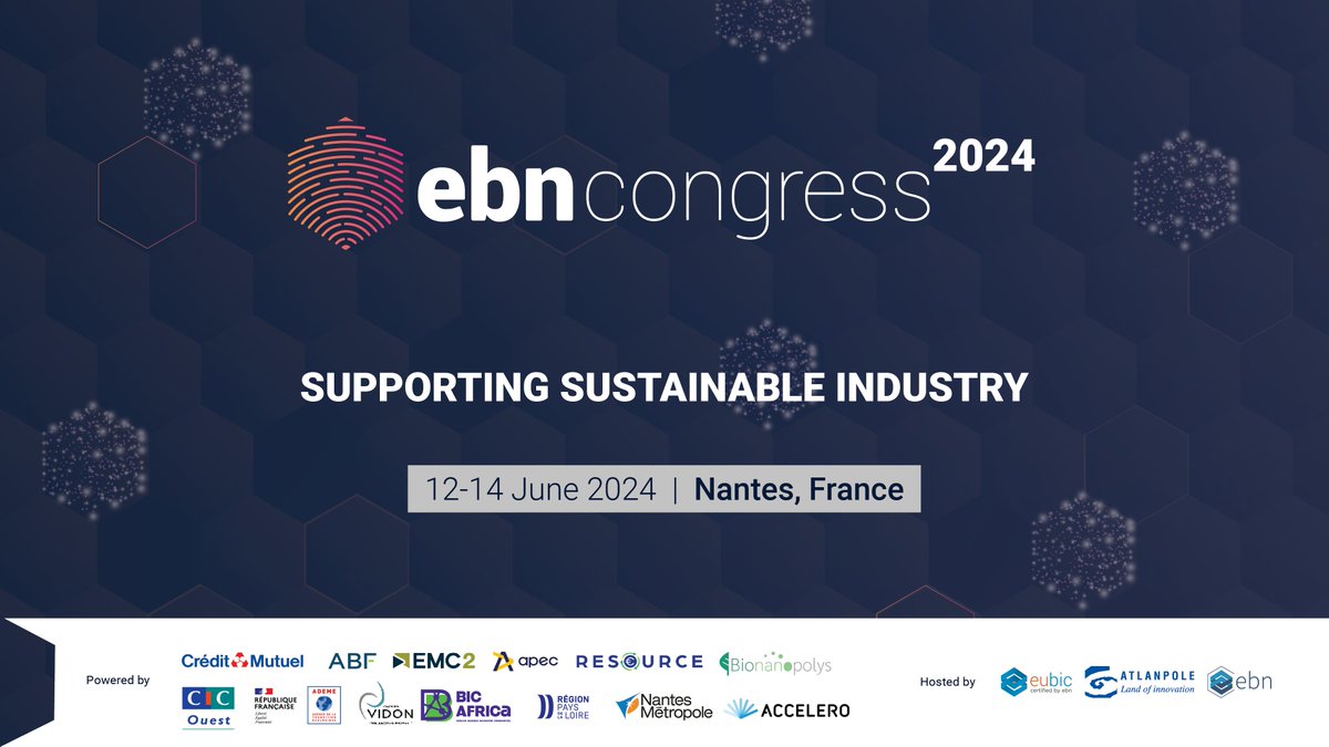 Don't Miss Out on the Early Bird Discount for #EBN2024!🚨 Join us at the premier gathering of innovation pioneers, business incubation leaders, corporate executives, and government officials from June 12th to 14th in Nantes, France. Co-organized by EBN and EU|BIC @atlanpole, the…