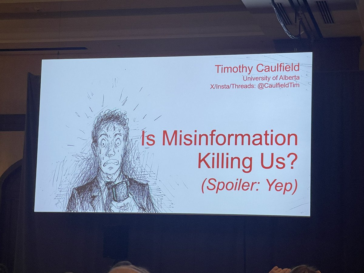 We kick off the #ScienceToSolutions @ObesityCan and @HTNCanada conference with @CaulfieldTim on misinformation