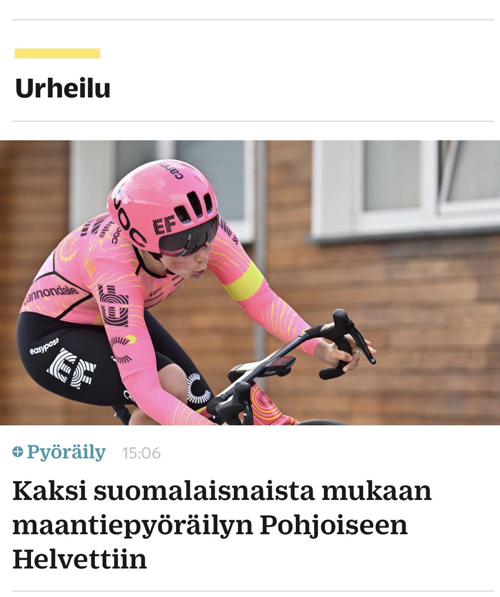 Raapustin ennakkojuttua viikonloppuna poljettavasta Paris-Roubaix’sta.
#ParisRoubaixFemmes #ParisRoubaix <a href="/LottaHenttala/">Lotta Henttala</a> <a href="/AAhtosalo/">Anniina Ahtosalo</a> <a href="/pyoraily/">Suomen Pyöräily</a> <a href="/turunsanomat/">Turun Sanomat</a> 

ts.fi/urheilu/6290381