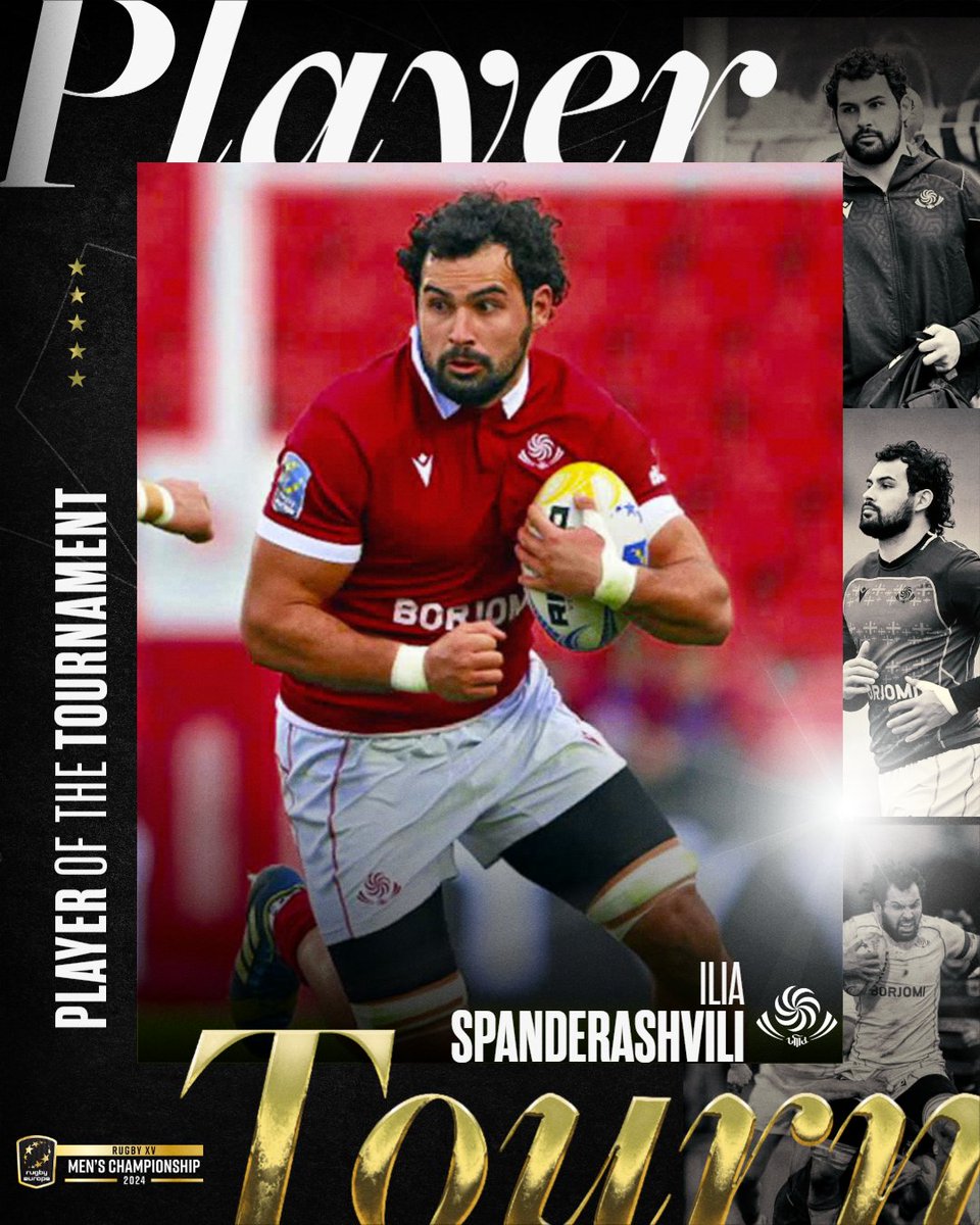 🏅 🇬🇪 | You have elected Georgia's flanker Spanderashvili as player of the tournament. Congrats Ilia! 👏 He’s been instrumental throughout their campaign to claim yet another men’s Championship. #REC24