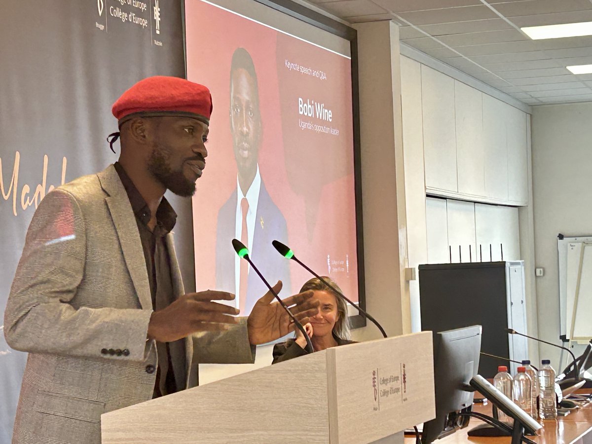 We are honored to be a part of a special event today in Bruges, for Uganda's opposition leader and Oscar nominee, @HEBobiwine. Thank you to @collegeofeurope @FedericaMog for hosting such an incredible event! 🇺🇬📽️@AspenInstitute