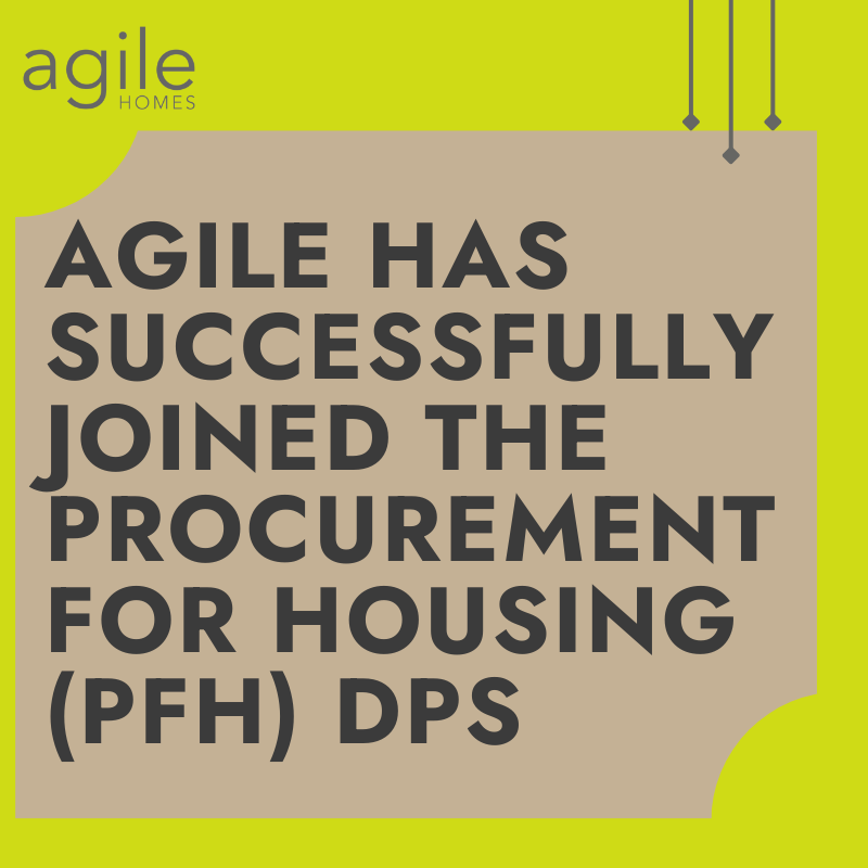 Good news! Agile has joined the Procurement for Housing Dynamic Purchasing System, so we can provide consultancy, design & build services nationwide. National Housing Federation enabled, DPS allows clients to procure high-quality sustainable, MMC homes. loom.ly/AUSQmyQ