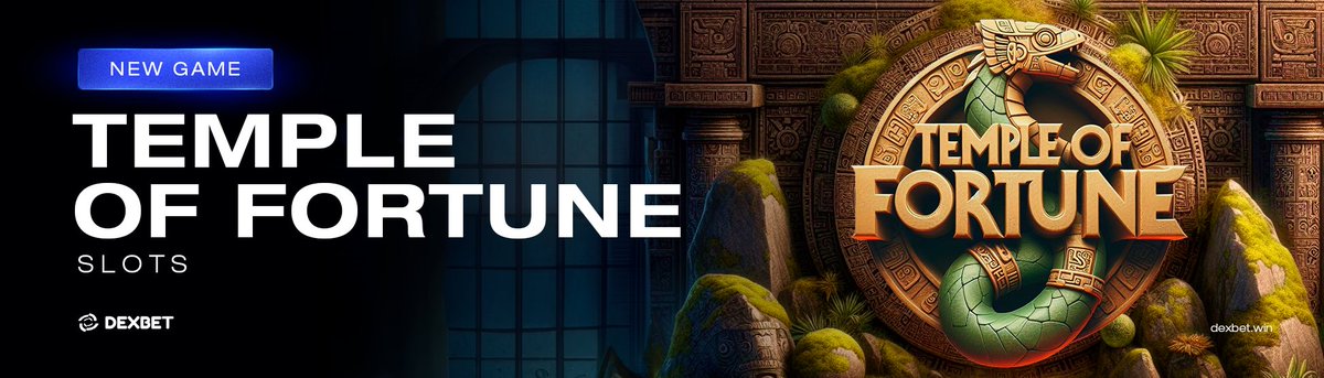 🎰✨ Step into the ancient world with Temple of Fortune, now live! 

🔥 dexbet.win/slots/temple-o…

🌀 Spin the columns, match the colors, and multiply your winnings. Are you ready to unlock the temple's secrets? 

#TempleOfFortune #GameLaunch #OnlineCasino #Kleverchain