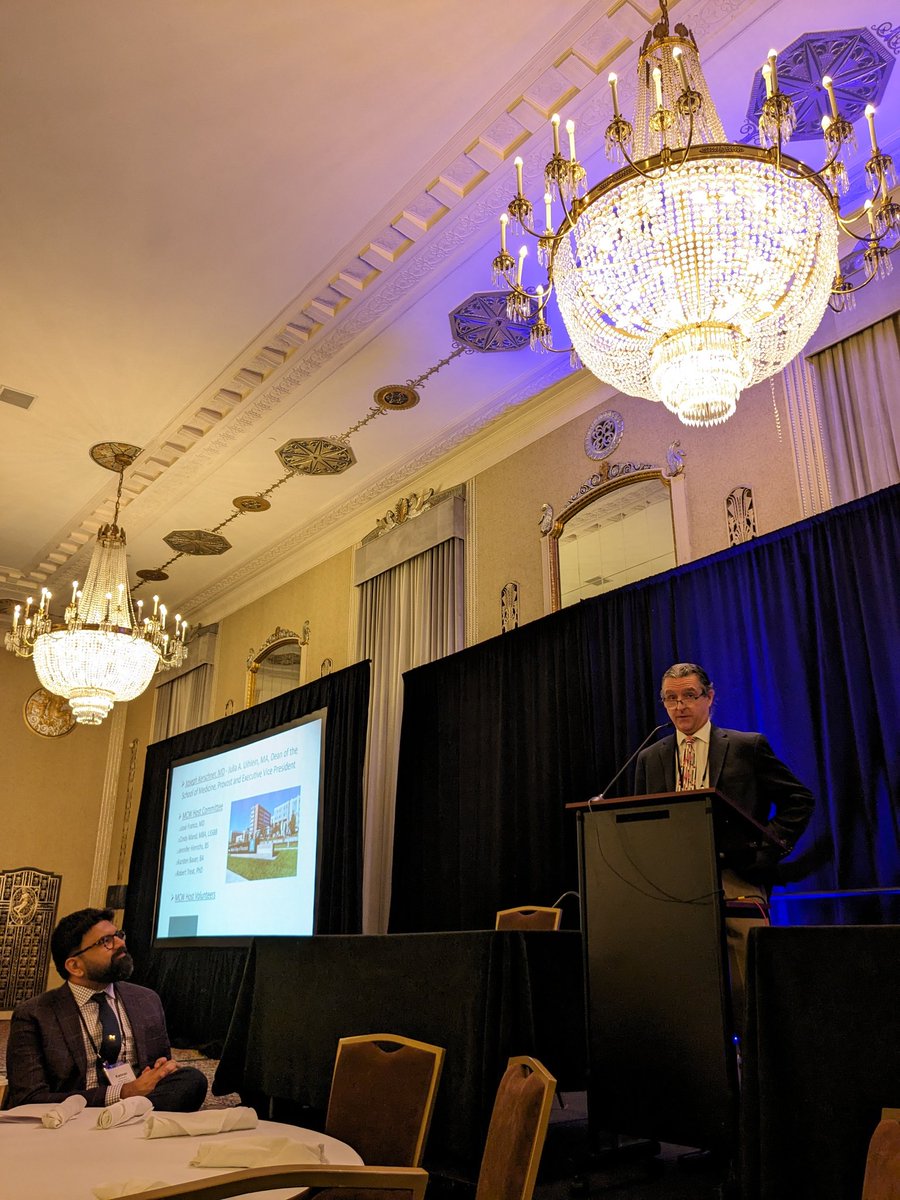 What a lovely kickoff to <a href="/TheCgea/">The CGEA</a> meeting! Amazing to learn we have 258 attendees (including ~78 students! 🤯) from 56 institutions across the central region (if I heard that all correctly) #forwardtogether #cgea #aamc #MedEd (also what a gorgeous venue)