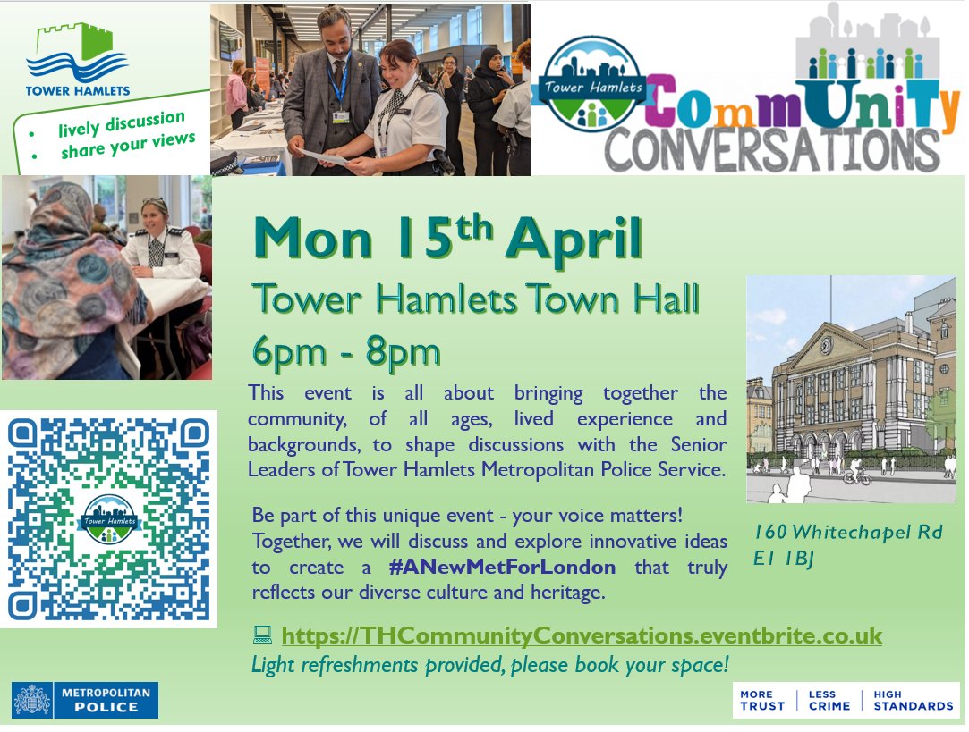 You said, We did! Don't forget to book your place at the next #CommunityConversation on Monday 15th April at 6pm to hear updates on what we are doing to tackle the issues that matter to you. #ANewMetForLondon …mmunityconversations.eventbrite.co.uk