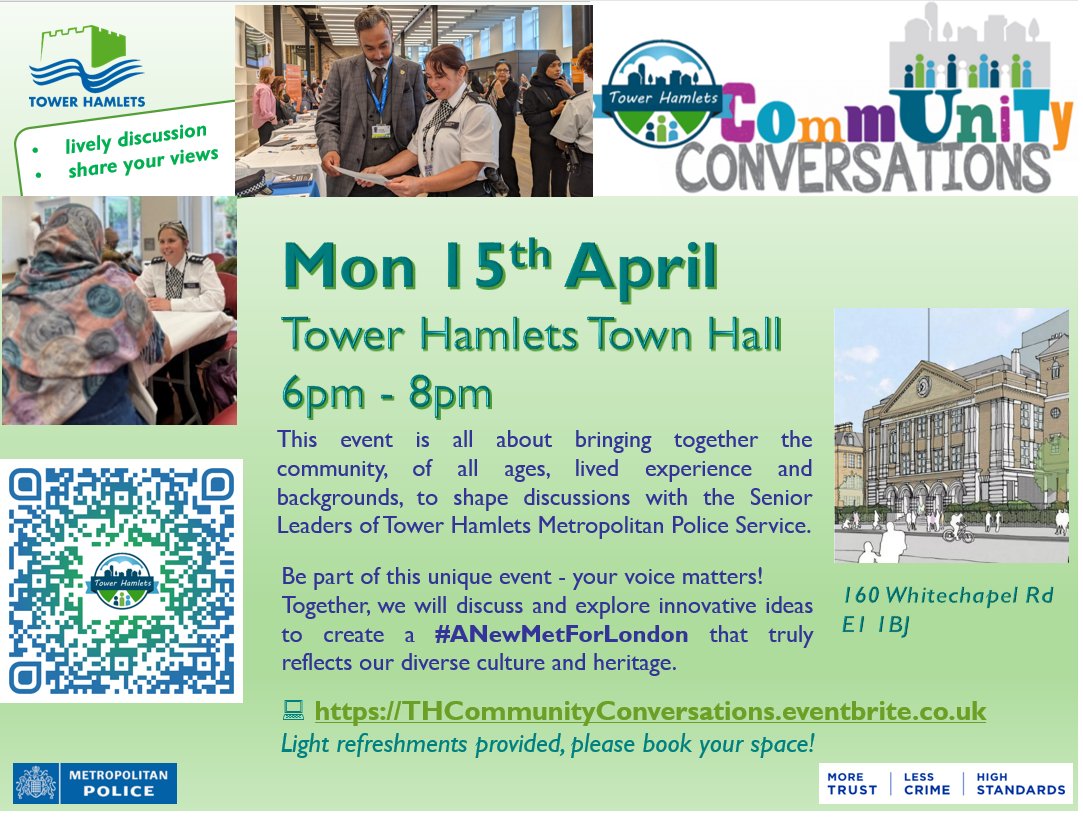 You said, We did!

Don't forget to book your place at the next #CommunityConversation on Monday 15th April at 6pm to hear updates on what we are doing to tackle the issues that matter to you.

#ANewMetForLondon

…mmunityconversations.eventbrite.co.uk