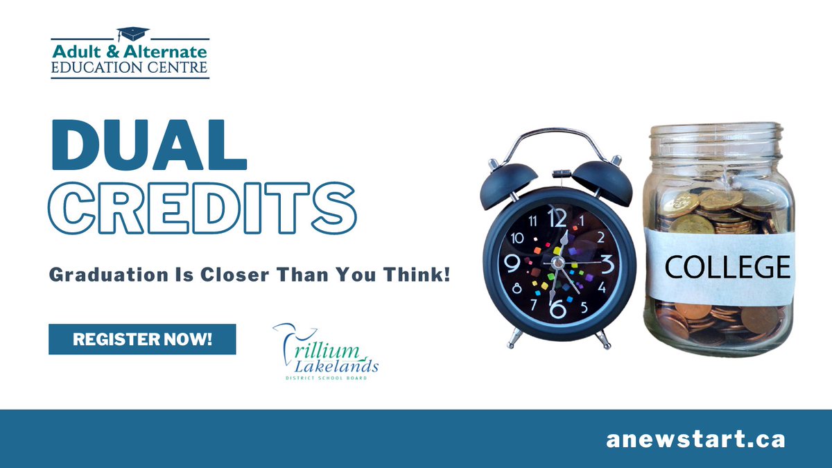 Any AAEC students from #CKL #Haliburton or #Muskoka interested in taking Dual Credits with Fleming or Georgian College should visit anewstart.ca/dual-credit/ to see current course options.

Talk to your AAEC Admin Head to learn more!

<a href="/TLDSB_Pathways/">TLDSB Pathways</a>

#anewstart #thursdayvibes