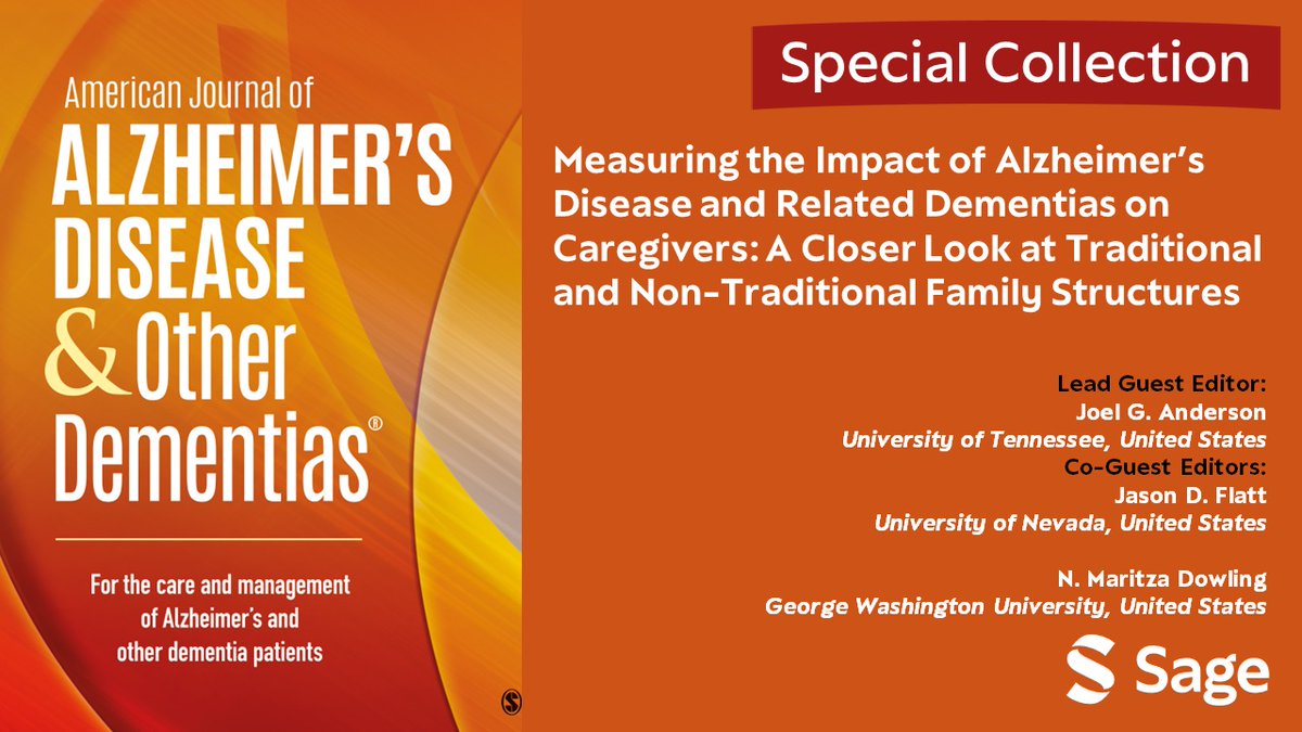 .@JasonDFlatt, @NMaritzaDowling, & I are guest editing a special collection on measuring the impact of #Alzheimers disease & related #dementias on #caregivers within traditional & non-traditional #family structures. We hope you'll consider submitting! journals.sagepub.com/topic/collecti…