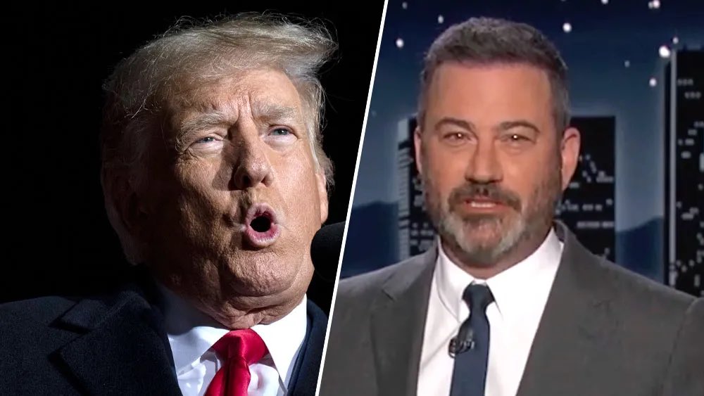 Jimmy Kimmel said he’s getting a headache over polls showing Donald Trump leading President Joe Biden in multiple swing states. “How could this be?” Kimmel asked. “He doesn’t even lead in a poll of people who work for him.”