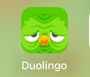 My duo lingo app is literally depressed over my lack of practice