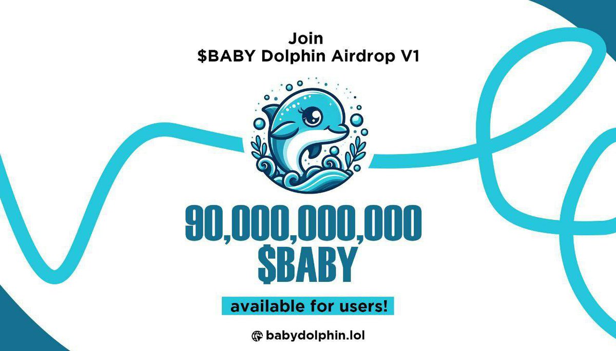 🎁 Baby Dolphin Airdrop is now Live 🌥️ Total Pool: 90B BABY 👥 Referral: 40B BABY 🌟 Rating: ⭐⭐⭐⭐⭐ 🏆 Winners: All Valid Participants 📘 Airdrop Page - airdrop.babydolphin.lol #Airdrop #BabyDolphin #AirdropAuditors #Airdrops