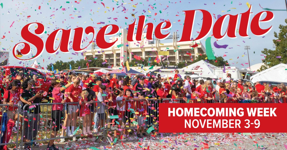 Mark your calendars, Ragin' Cajuns, Homecoming will be Nov. 3-9, 2024! Prepare for a week of events celebrating the University and our Ragin' Cajuns community. See you there! #ULHoco #GeauxCajuns