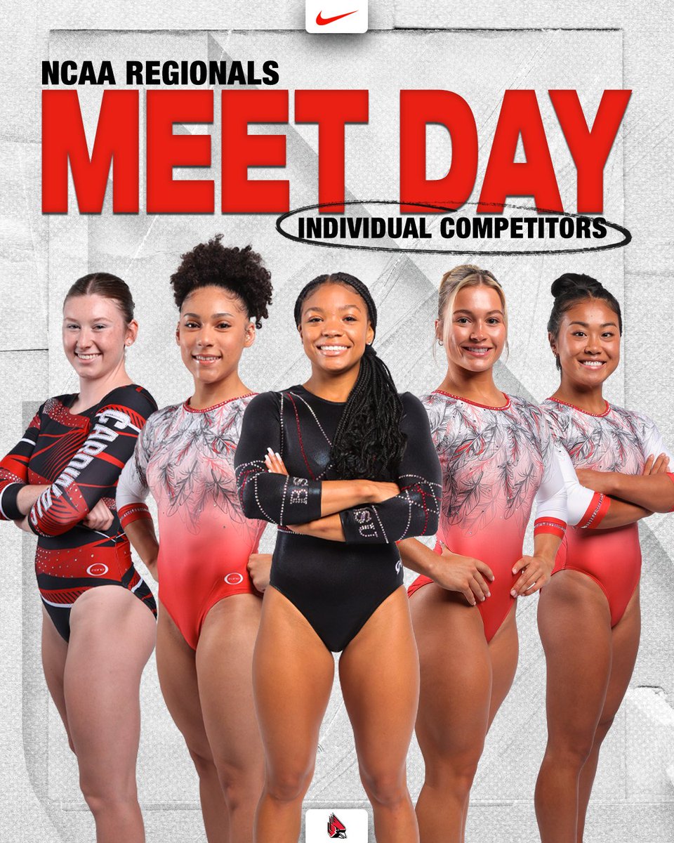 BallStateGYM's tweet image. Individual Day!

Catch Ashley Szymanski, Victoria Henry, Zoe Middleton, Megan Teter &amp;amp; Suki Pfister in action TONIGHT

🆚: NCAA Ann Arbor Regional
🕖: 7p
📍: Ann Arbor, Mich.
🏟️: Crisler Center
📺 (ESPN+): es.pn/4cGwvg3
📊: bit.ly/3U5ukf4

#ChirpChirp x #WeFly