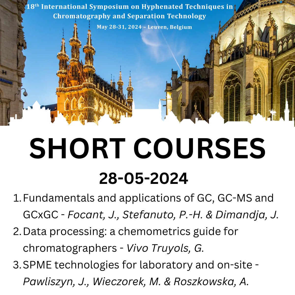 Join the HTC-18 Short courses on Sample Preparation and Chromatography Separation in Leuven, Belgium from May 28th to 31st, 2024! lnkd.in/gbWetxbB