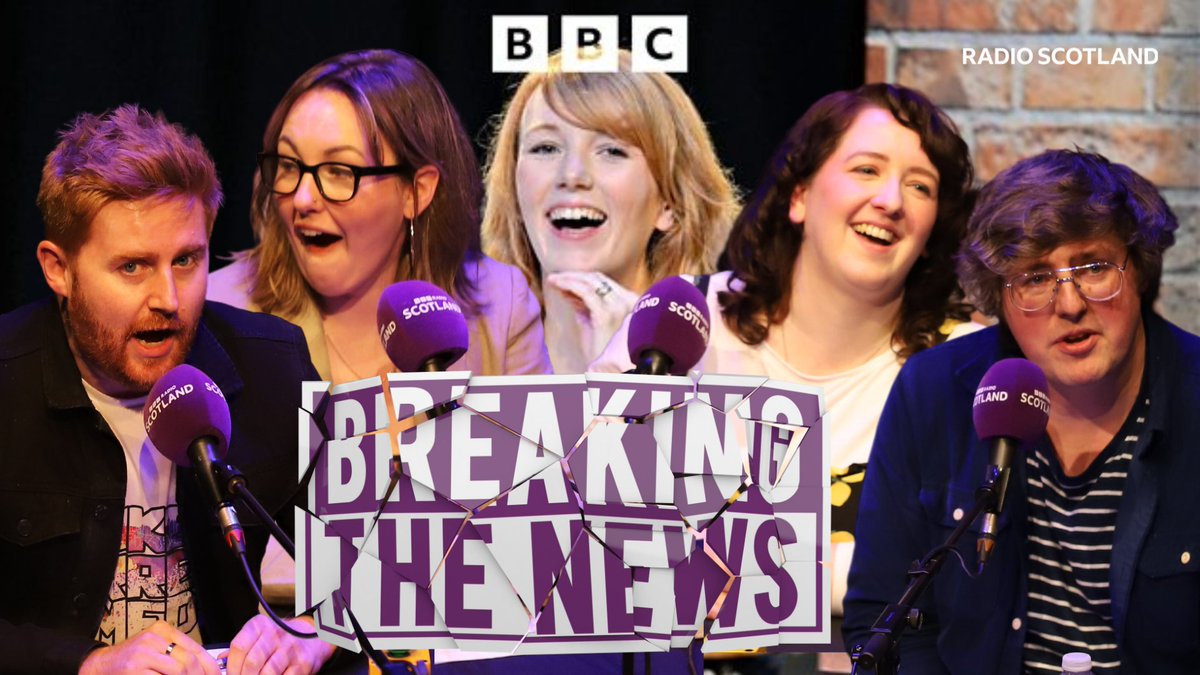 Get ready for a fab #BreakingTheNews from Greenock this week with @jayjaylaffs & panel 🗞️ @TheNewsAtGlenn 💫 @MsKrystalEvans 💫 @kathleenwho_ 💫 @GarethWaugh 💫 Listen live tomorrow lunchtime @BBCRadioScot 📻@BBCSounds🔊 Subscribe now: bit.ly/3vDUFHu