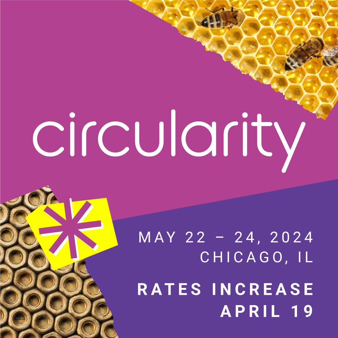 🌍 Join us as we learn how leaders are reinventing how we make, sell & circulate products & materials to accelerate the circular economy at #Circularity24, 5/22-24, Chicago, IL. 🚀 Be sure to register soon with code C24RM for 10% off: buff.ly/42Qy6vC