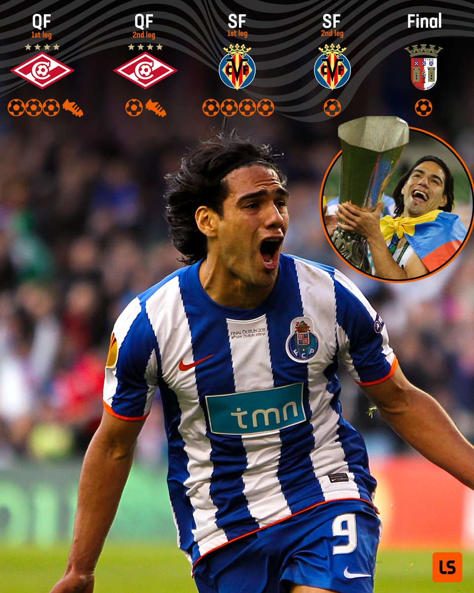 Throwback to @FALCAO's 𝒊𝒏𝒄𝒓𝒆𝒅𝒊𝒃𝒍𝒆 run from the Europa League quarter-finals in 2010/11 on the way to lifting the trophy 🤯🏆