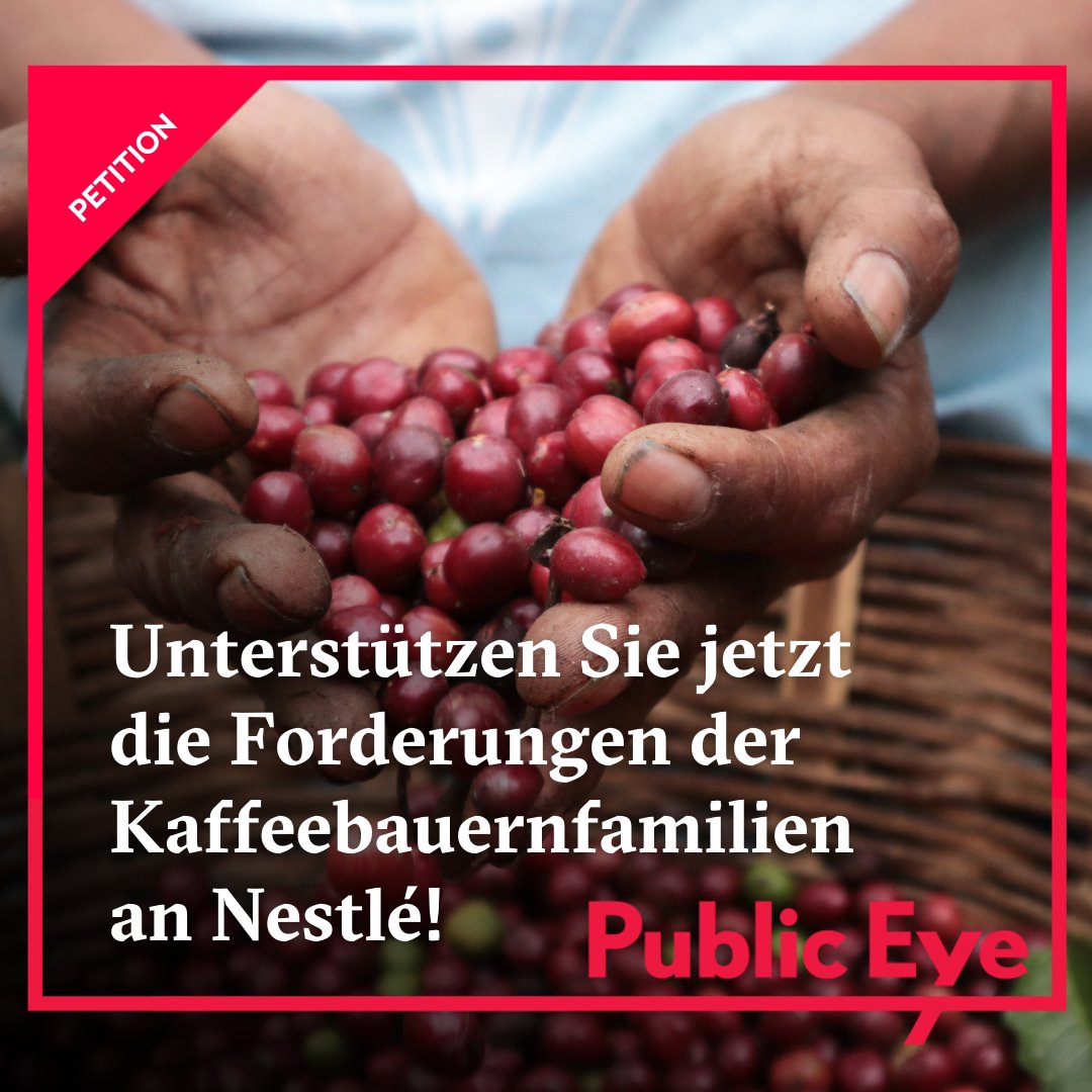 ☕😡Aktuell erhalten die Kaffeebauern in Chiapas, Mexiko, von @Nestle weniger als 1% des Verkaufspreises der Nescafé-Produkte. Die Bauernfamilien fordern mit einer Petition Preise, von denen sie leben können. Hier unterschreiben 👉 publiceye.ch/de/was-sie-tun…