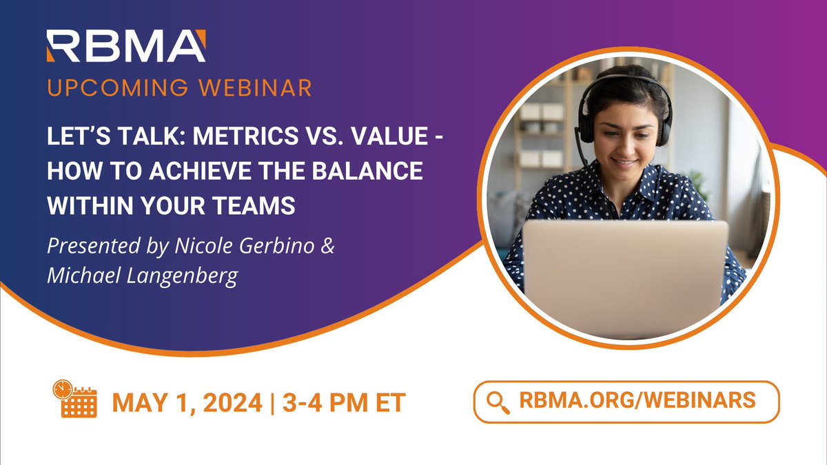 Dive deep into the heart of organizational efficiency with the next webinar in our popular Let's Talk series: 'Metrics vs. Value – How to Achieve the Balance within Your Teams.' Register now! (Free for RBMA Members) bit.ly/4amGsxF #radiology #radiologybusiness