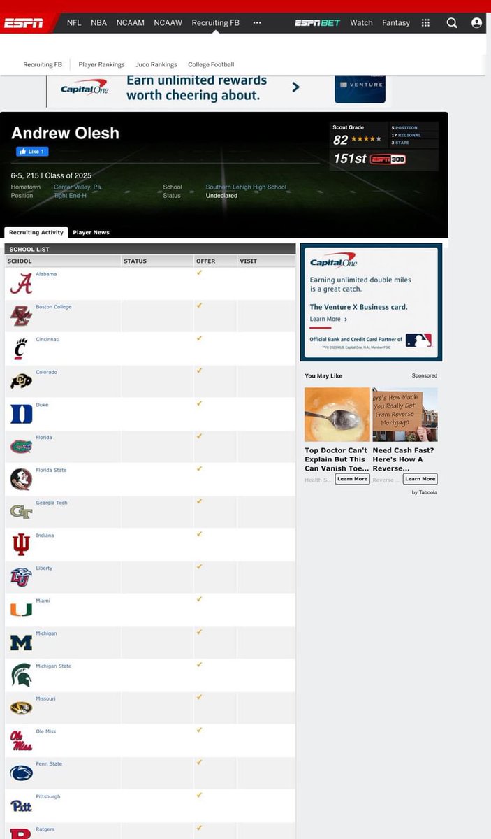 Blessed to be ranked as the #5 TE in the country by #ESPN300 🙏 @DemetricDWarren