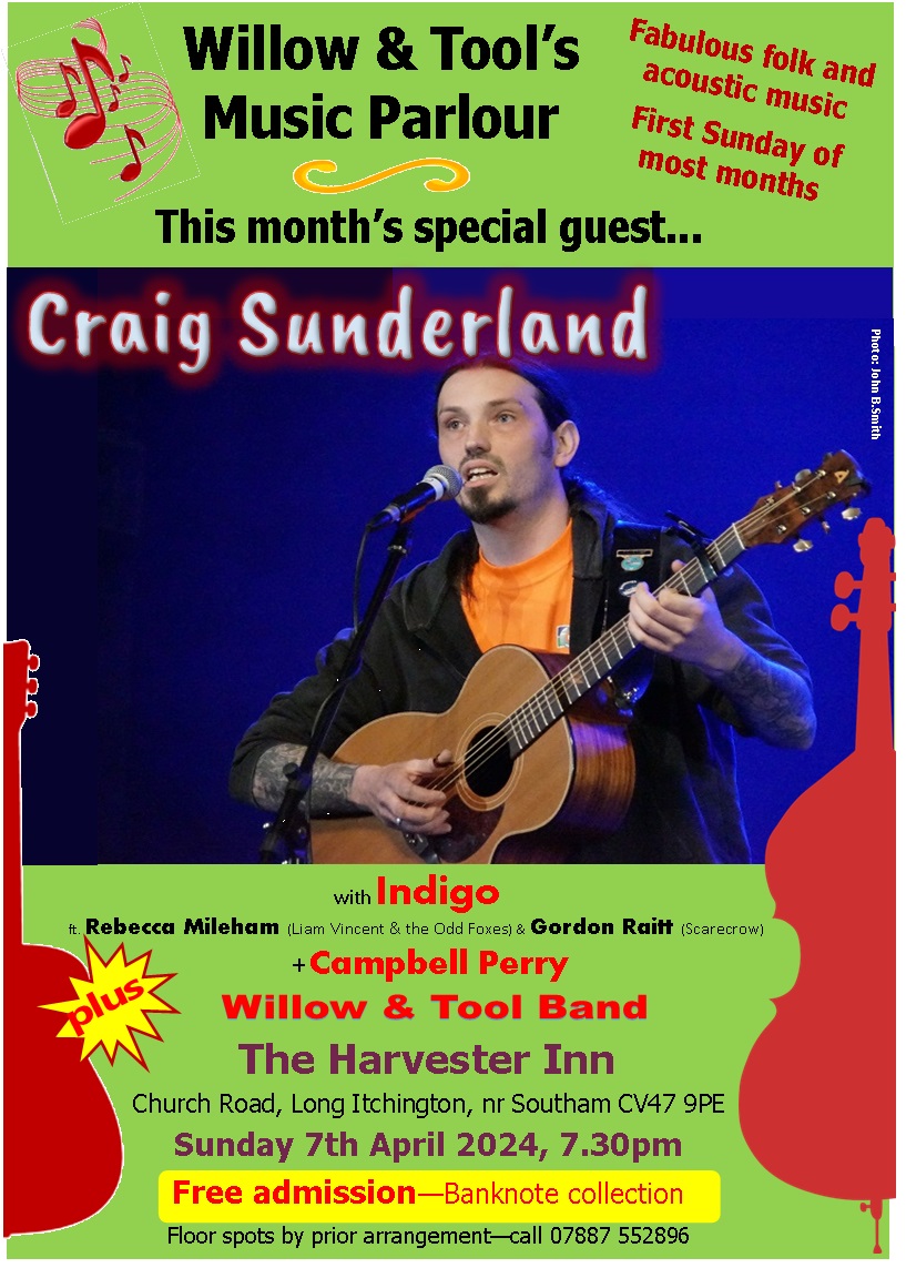 Another stunning night of music lined up for Sunday  in #Warwickshire's cosiest #folk club! Do come and enjoy the fun  - all welcome!