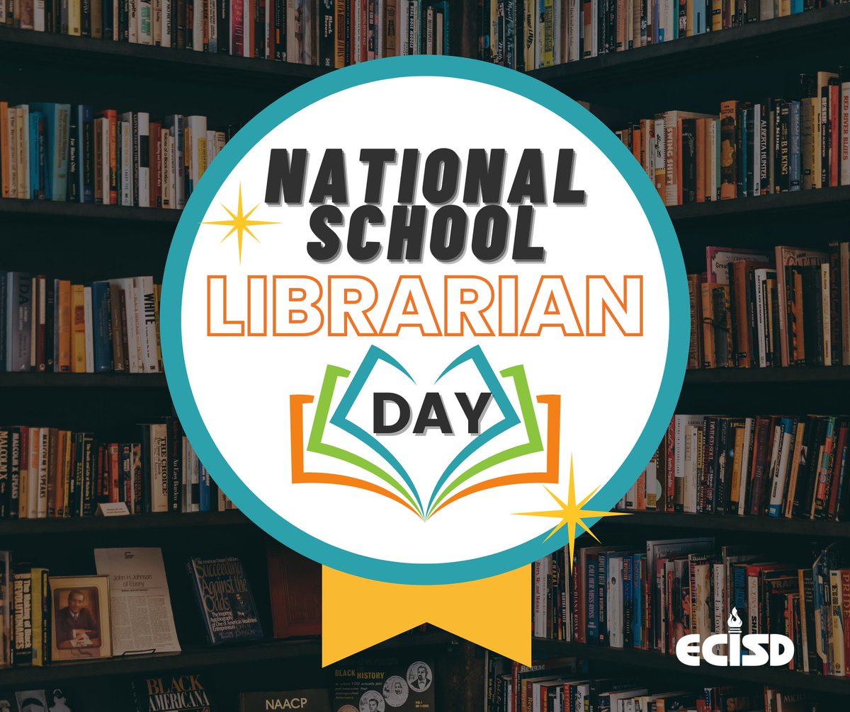 Happy National School Librarian Day! Shoutout to the unsung heroes who know every book on the shelves AND every student's excuse for overdue returns! #SchoolLibrarianDay #LiteracyHeroes #impact #TeamECISD