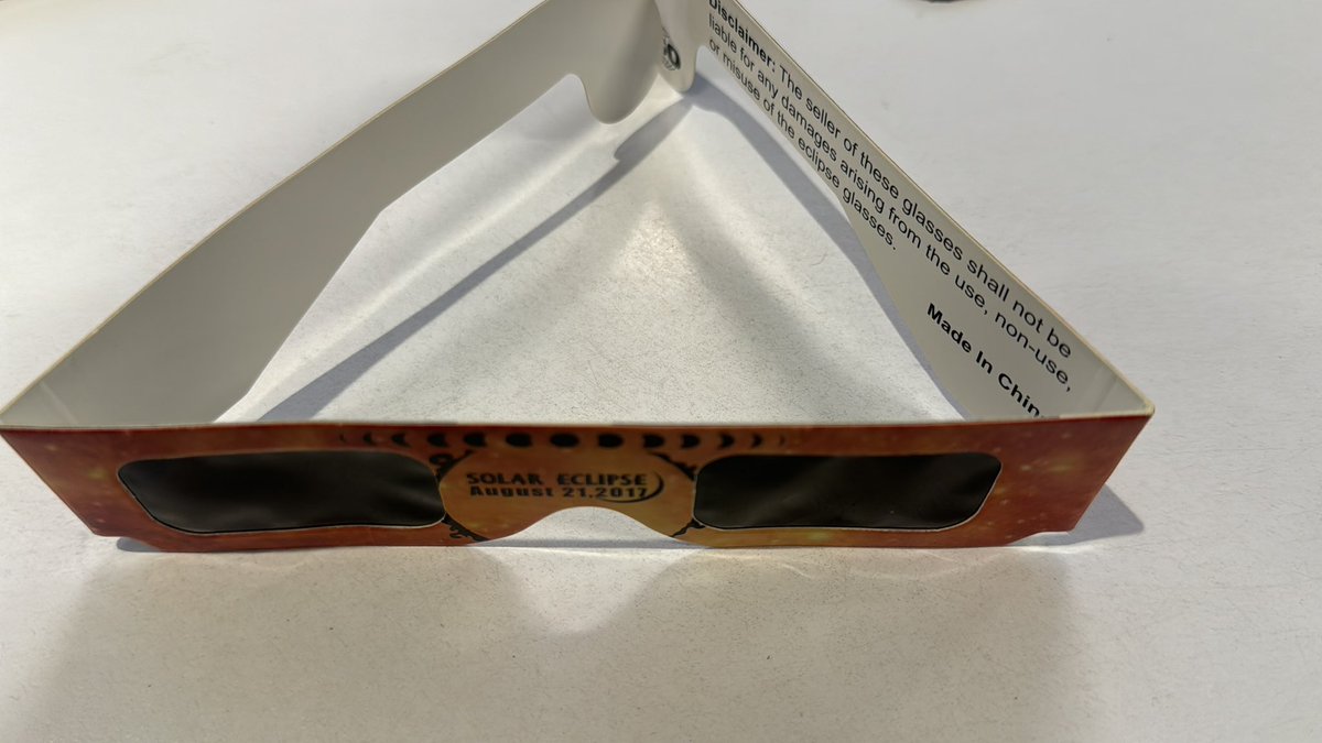Still have one of these from the last time it happened… #SolarEclipse2024 #Scienceisfun #Solar