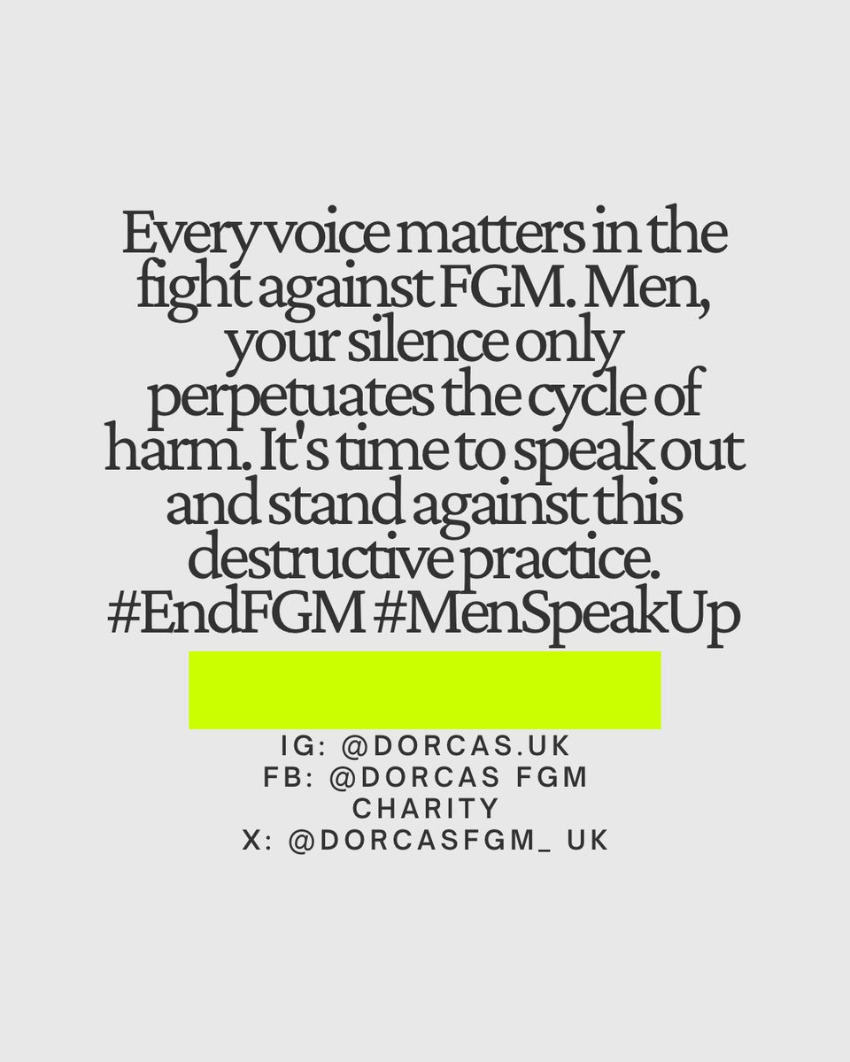 #EndFGM #MenSpeakUp
#StopFGM, #RaiseAwarenessFGM, #ZeroTolerance, #SupportEducation #dorcas #dorcasfgm #fgm #fgmawareness #zerotolerancefgm #femalegenitalmutilation #zerotolerancefemalegenitalmutilation #zerotolerancefemalegenitalmutilationday #dorcasfgm #femalegenitalmutilation