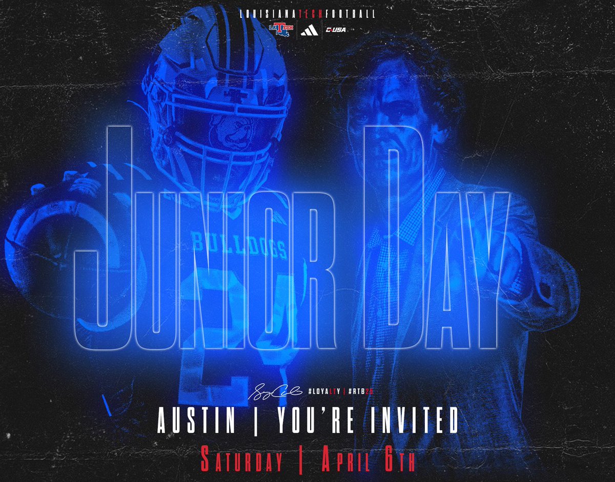 Austin Redeo (@austinredeo) on Twitter photo I’m Blessed to be invited to <a href="/LATechFB/">LA Tech Football 🏈</a> junior day April 6th! that I will be attending. <a href="/coachscottparr8/">Scott Parr</a> <a href="/HetzlerJackson/">Jackson Hetzler</a> <a href="/COACHJCLANCY/">James Clancy</a> <a href="/CoachMConrad/">Michael Conrad</a> #AGTG I’m Blessed to be invited to <a href="/LATechFB/">LA Tech Football 🏈</a> junior day April 6th! that I will be attending. <a href="/coachscottparr8/">Scott Parr</a> <a href="/HetzlerJackson/">Jackson Hetzler</a> <a href="/COACHJCLANCY/">James Clancy</a> <a href="/CoachMConrad/">Michael Conrad</a> #AGTG