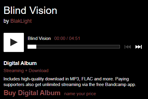 Happy Pre-Bandcamp Friday!! 'Blind Vision' is FREE all weekend long!! Really... name your price. Pay as little or as much as you desire. blaklight.bandcamp.com/album/blind-vi… Stay tuned, 'Complications' returns on CD (ONLY TEN COPIES) & digital TONIGHT at 9 PM PST...