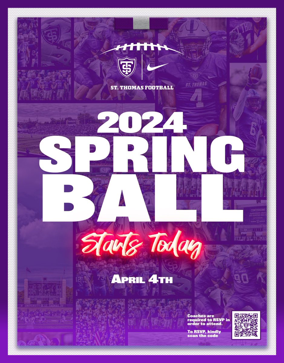 🚨 Spring Ball 2024! 🎯 #Pa25ion • @UofStThomasMN 🟣⚪️⚫️