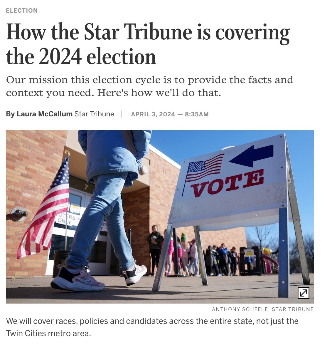 Ever wonder how Minnesota's biggest newsroom covers elections? Hear more from @LauraMcCallumB & team, & share your ideas: startribune.com/how-the-star-t…