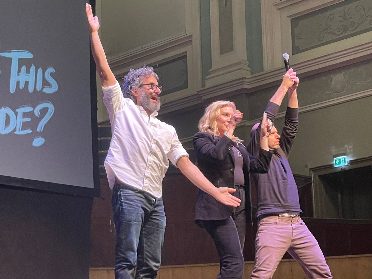 filmfestfan1970's tweet image. Wee Tuesday night watching the how did this get made gang in Belfast #howdidthisgetmade #jasonmantzoukas
#Paulscheer #junedianeraphael