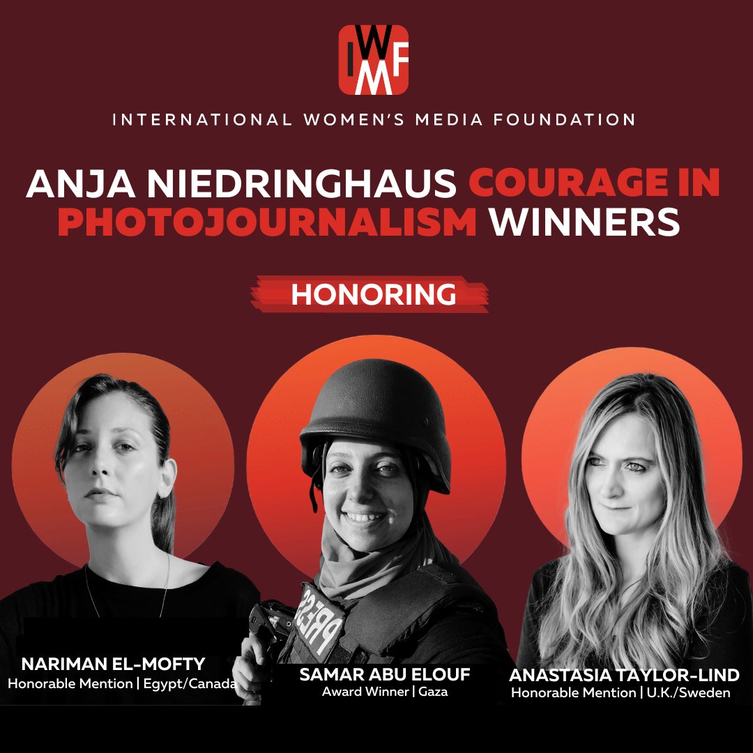 We are thrilled to announce Samar Abu Elouf as this year's Anja Niedringhaus Courage in Photojournalism Award winner! On the 10th anniversary of Anja's death, we honor resilience through photography. Honorable mentions to @anastasiatl & @NMofty! bit.ly/AnjaN24