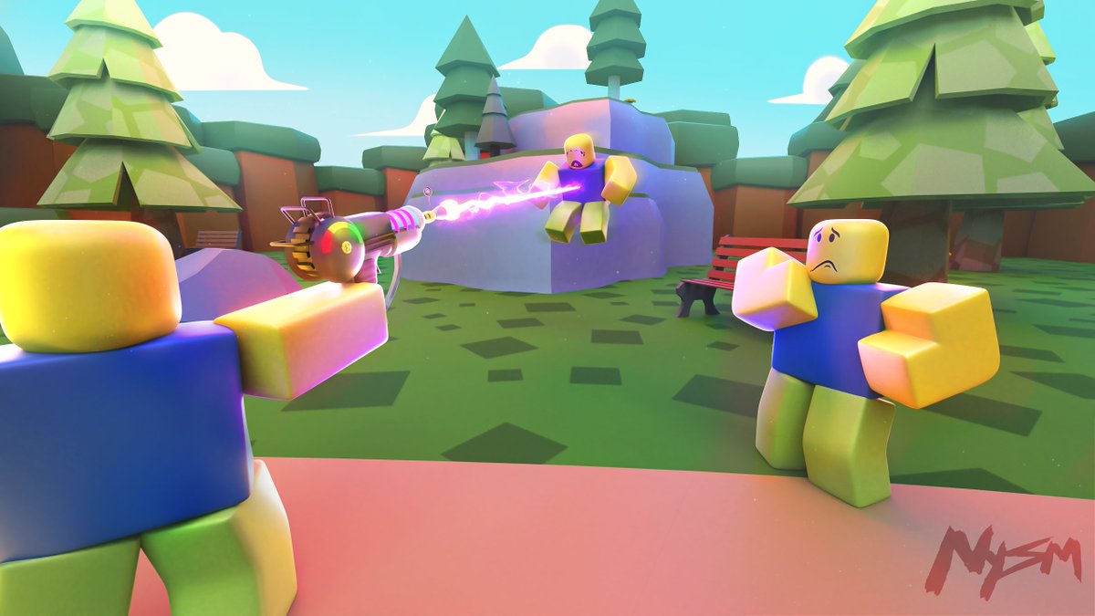 nysmns's tweet photo. Blasting Noobs! 💥🔫

Did this a while ago, posting it now!
Likes and Retweets appreciated! ❤️🔁
#Roblox #RobloxDev #RobloxArt #RobloxGFX https://t.co/nUJzrFnmyQ
