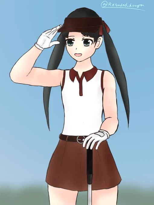 ゴルファー・三隈ちゃん#艦これ版深夜の真剣お絵描き60分一本勝負 #艦これ版真剣お絵描き60分一本勝負_20240404 