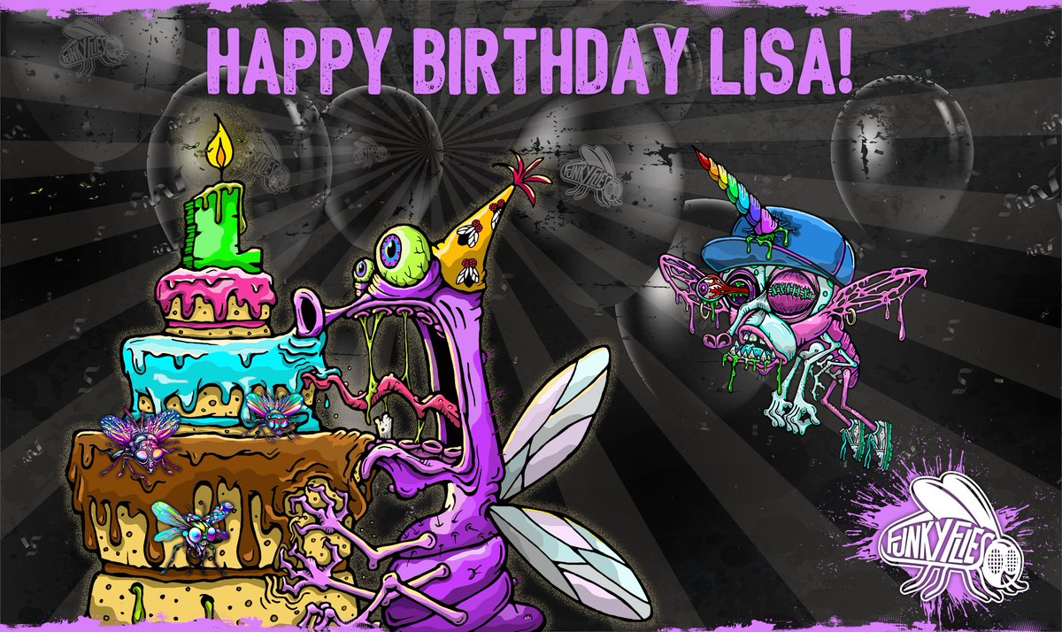 Let's wish Lisa - <a href="/gruntleddesign/">Gruntled Design</a> - a HAPPY BIRTHDAY from the swarm!!! #zzz #funkyflies