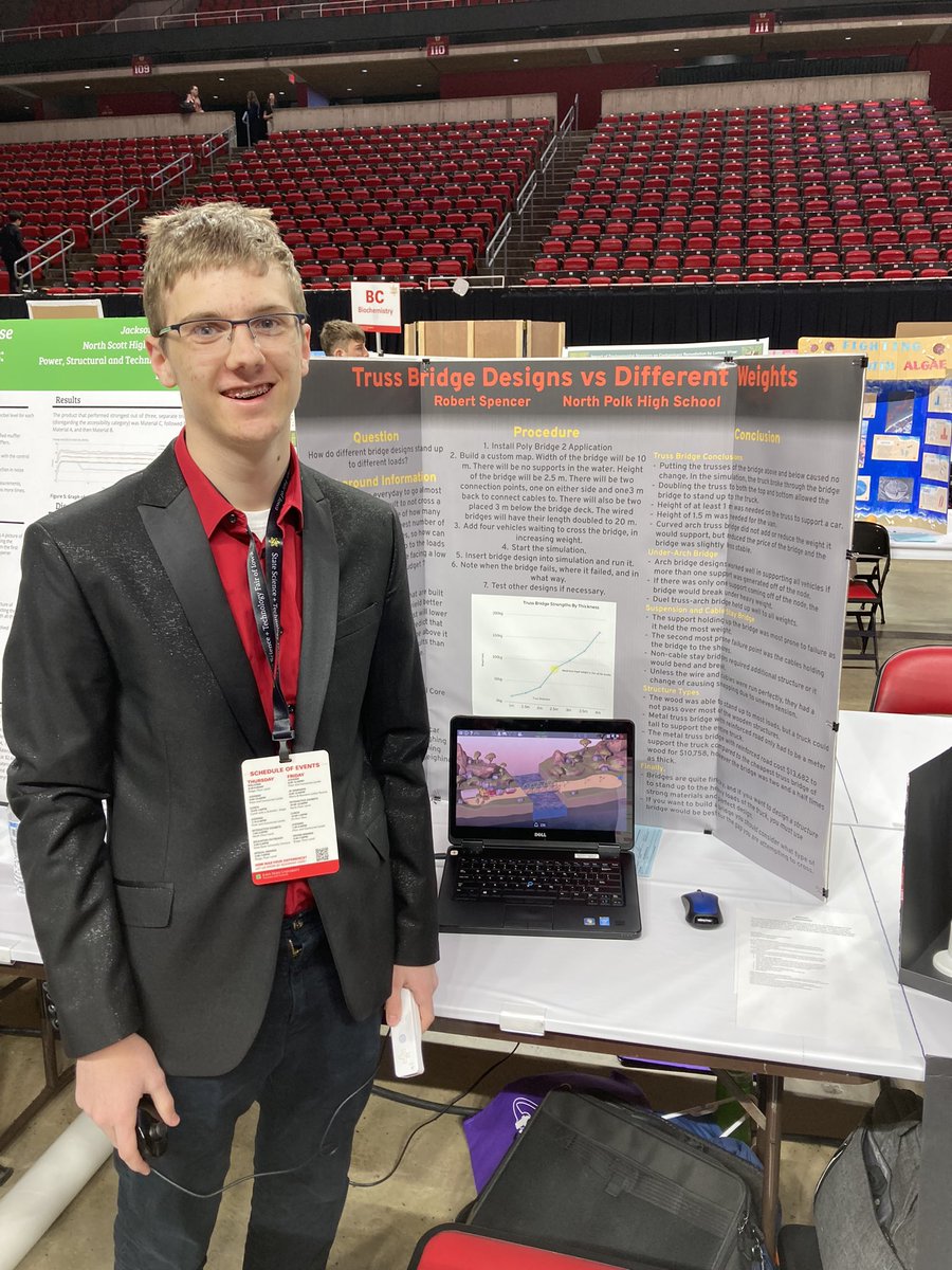 A historic day for <a href="/NorthPolkHS/">North Polk High School</a> science students presenting at the state science fair! Proud of Kelsi Wilkinson and Robert Spencer <a href="/NorthPolkCSD/">North Polk CSD</a>