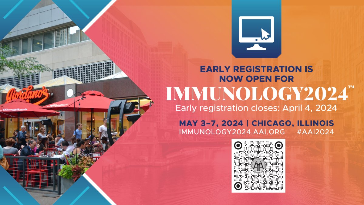 Last chance to register for discounted rates at #IMMUNOLOGY2024™! Don't miss the world's premier #immunology event: lectures from top scientists, cutting-edge research & global networking! The deadline is today. immunology2024.aai.org/register/?utm_…