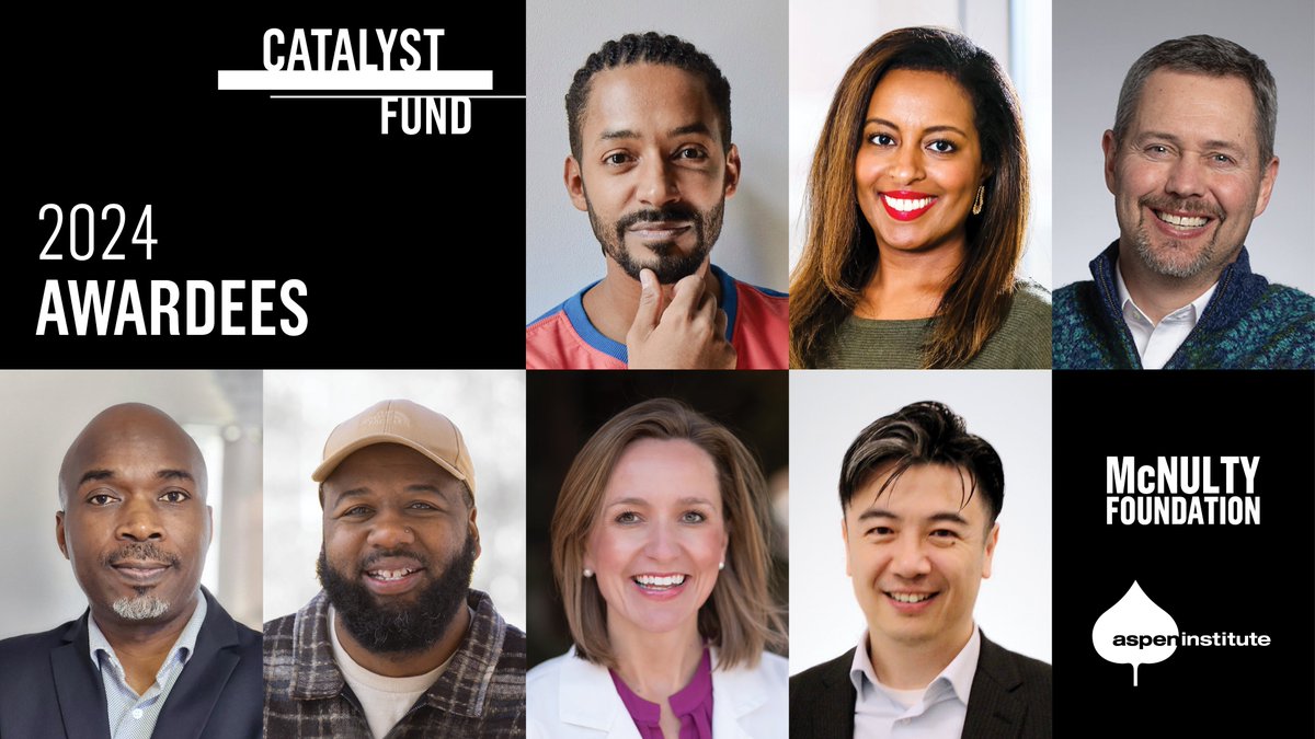 McNulty Foundation (@mcnultyfound) on Twitter photo 🧵 Announcing the 2024 #McNultyCatalystFund recipients! mcnultyfound.org/ideas/catalyst…
Please join us <a href="/AspenAGLN/">Aspen Global Leadership Network</a> & <a href="/aspeninnovators/">Aspen Global Innovators Group</a> in congratulating the seven emerging leaders and organizations, selected from <a href="/AspenInstitute/">The Aspen Institute</a> fellows, poised to galvanize change across the globe ⬇️ 🧵 Announcing the 2024 #McNultyCatalystFund recipients! mcnultyfound.org/ideas/catalyst…
Please join us <a href="/AspenAGLN/">Aspen Global Leadership Network</a> & <a href="/aspeninnovators/">Aspen Global Innovators Group</a> in congratulating the seven emerging leaders and organizations, selected from <a href="/AspenInstitute/">The Aspen Institute</a> fellows, poised to galvanize change across the globe ⬇️