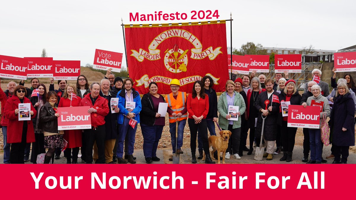 🌹📢 Local election manifesto launch 2024 📢🌹 Candidates, councillors and activists met at the Mile Cross depot site, where Labour-run Norwich City Council is proposing to build 200 new council homes, to launch our 2024 manifesto. norwichlabour.org.uk/manifesto-2024/