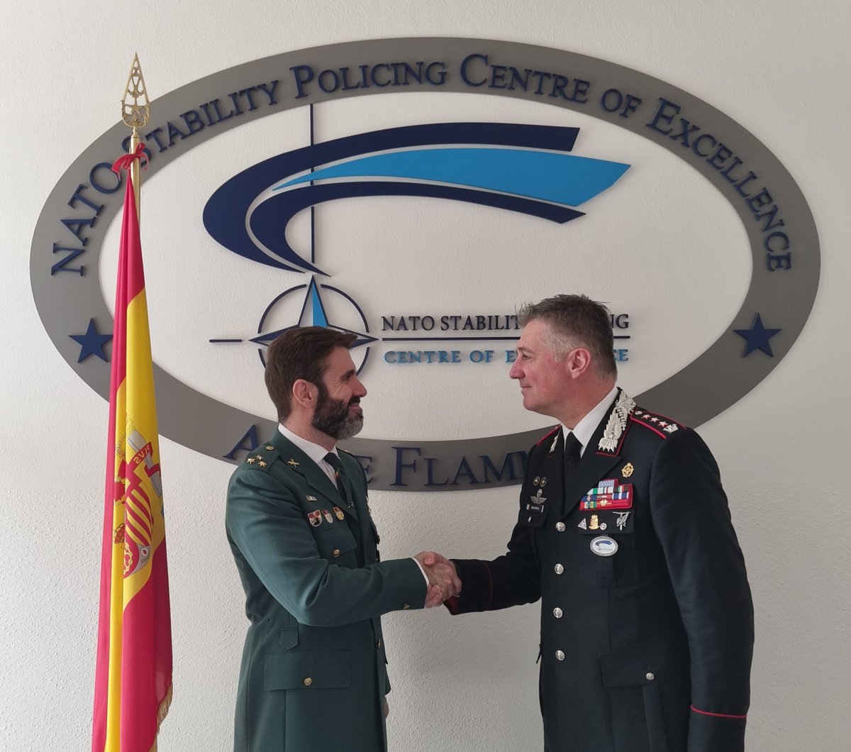 The whole staff of #NATOSPCoE thanks Capt. Juan Antonio GONZALEZ SOMOVILLA of Spanish Guardia Civil for his invaluable contribution to our activities. #Gracias Juan for your loyal support and friendship. We will be missing you! #WeAreNATO #BrothersInArms #StrongerTogether