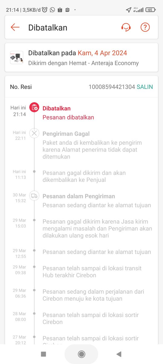 uatag_'s tweet photo. @anteraja_id ekspedisi ga jelass eek bgt buang2 waktu dan tenaga https://t.co/nWwJtm8iCu