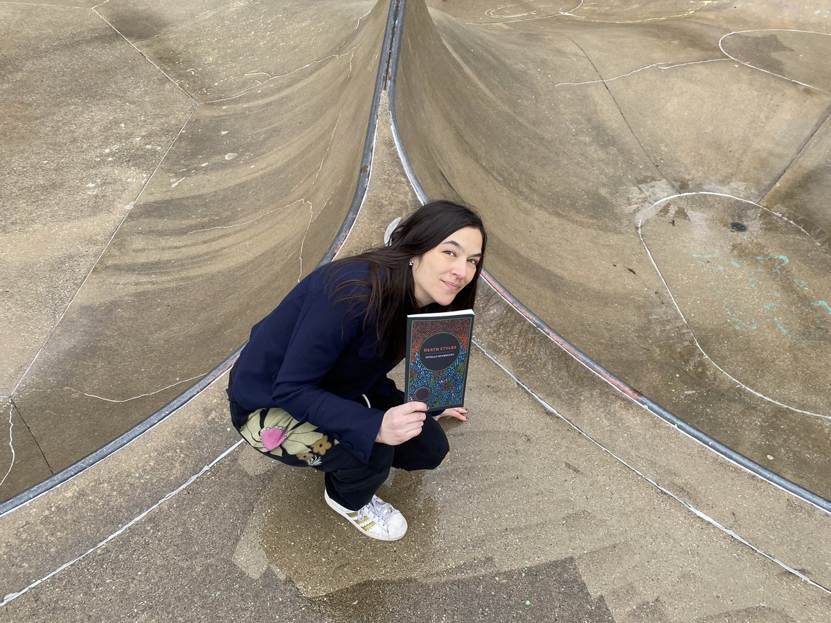 Came down w/my girl to the skate park in the rain to celebrate that Death Styles is now available from @nightboatbooks . Won’t you buy a copy & join my cult of River Phoenix and Rust Belt Modernism?