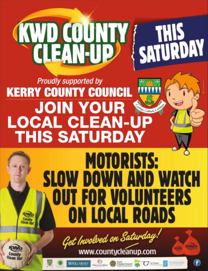 📢EVENT POSTPONED‼️ Due to the Orange Weather Warning issued for this Saturday, the 6th of April, the County-Clean up Event has officially been postponed. Tidy Towns groups and other volunteers are advised to carry out their clean-ups next week when it is safe. @kwd_official