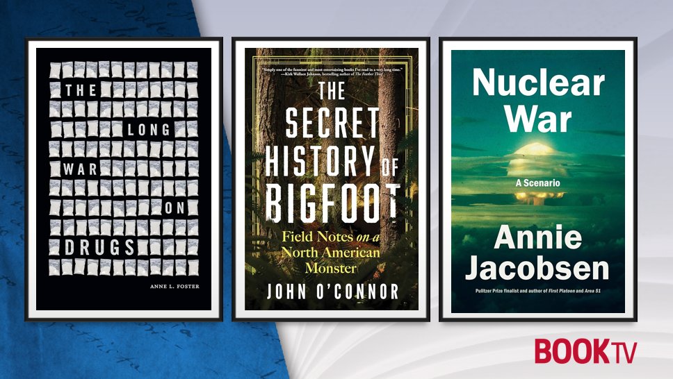 Drugs, Bigfoot, and Nuclear War, oh my! Watch Book TV, Sunday morning on @cspan 2, starting at 8am ET