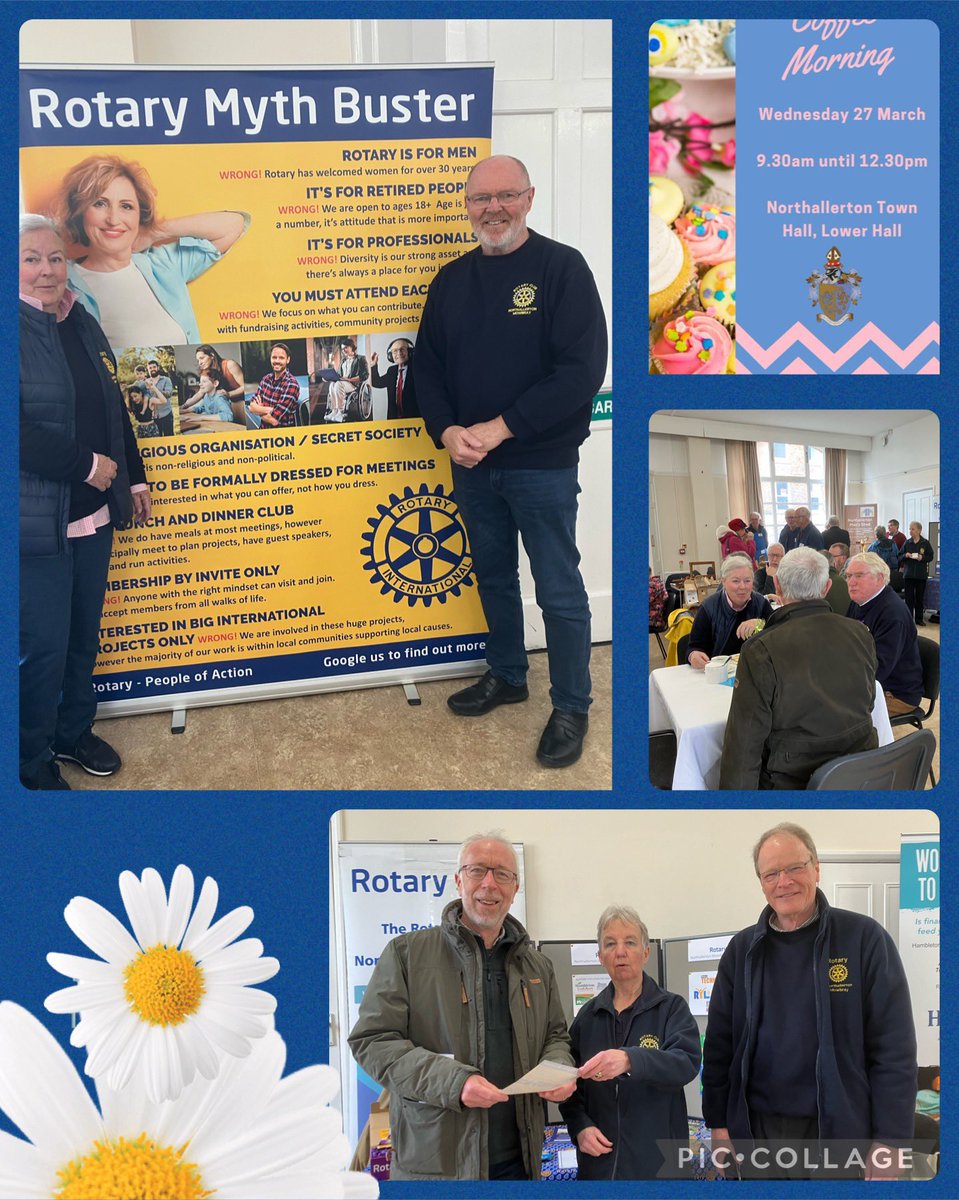 Great turn out at Northallerton Town Council’s Coffee Morning. Helping us spread the word about Rotary👍🏻😁❤️☕️🍪🍰🌟 #rotary #Northallerton