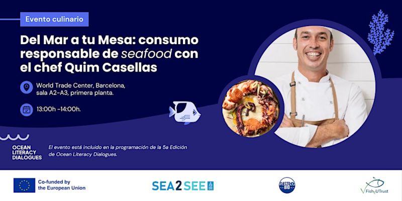 🌊 Passionate about #seafood? Grab your spot at this special event 'From the Sea to your Table: responsible consumption of seafood with the Quim Casellas chef' Explore local culinary culture & unique flavors of little-known species Register 👉rb.gy/4ba1tu Limited Seats