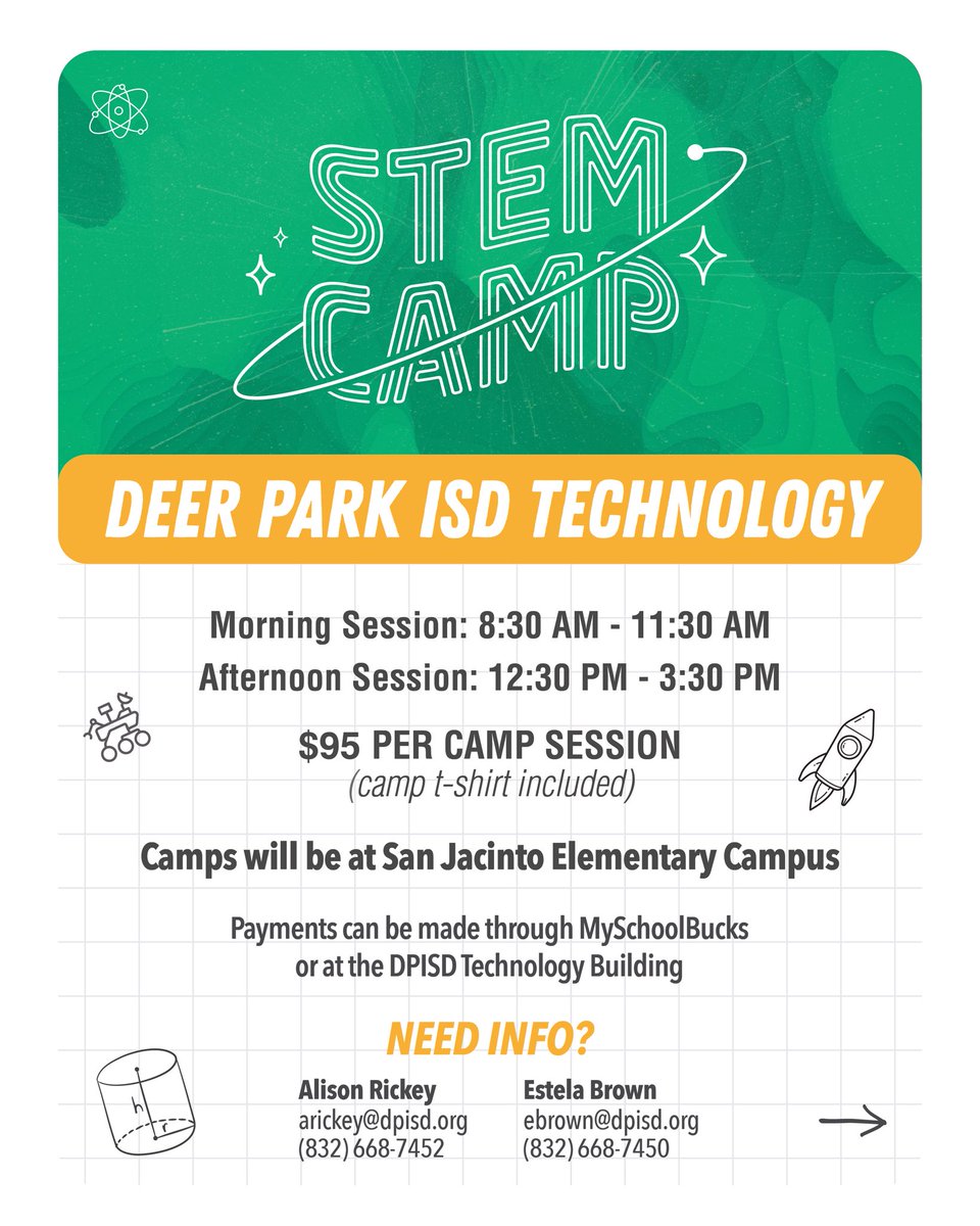 For more information about this year’s STEM Camp, click the link below! 🤖⛺️ 
#dptech2024 

dpisd.org/apps/news/arti…